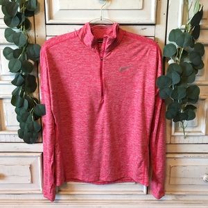 Women’s pink Nike dry fit half zip size small